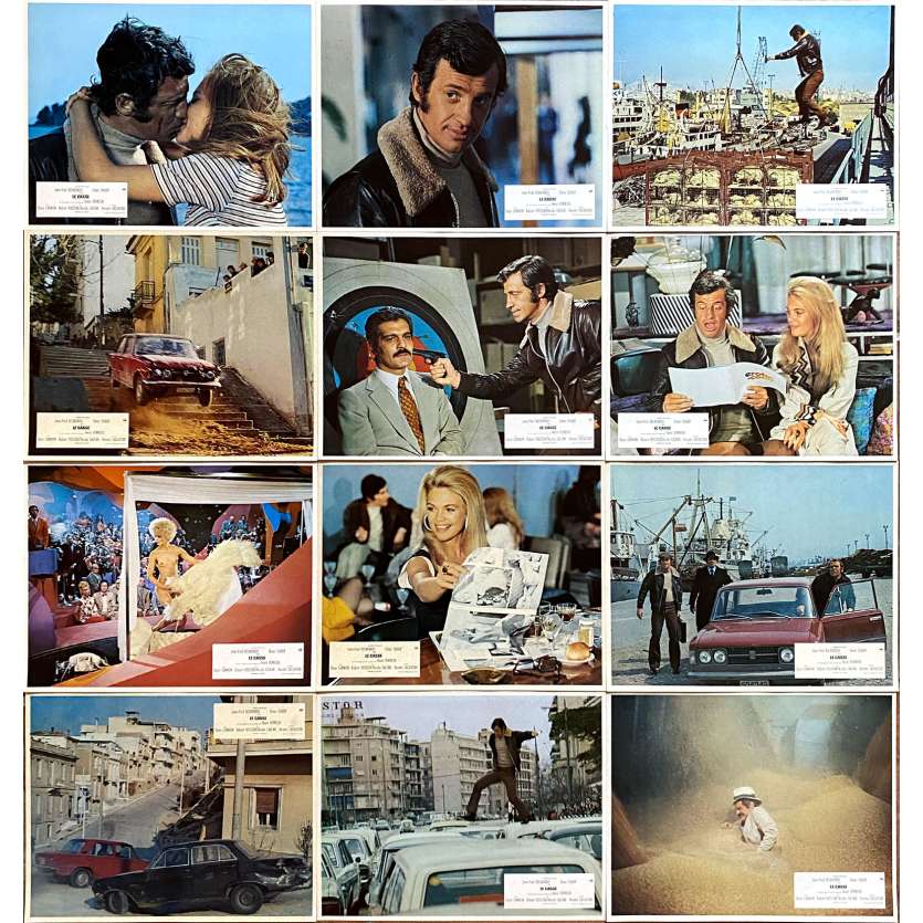 THE BURGLARS Original Lobby Cards x12 - 9x12 in. - 1971 - Henri Verneuil, Jean-Paul Belmondo