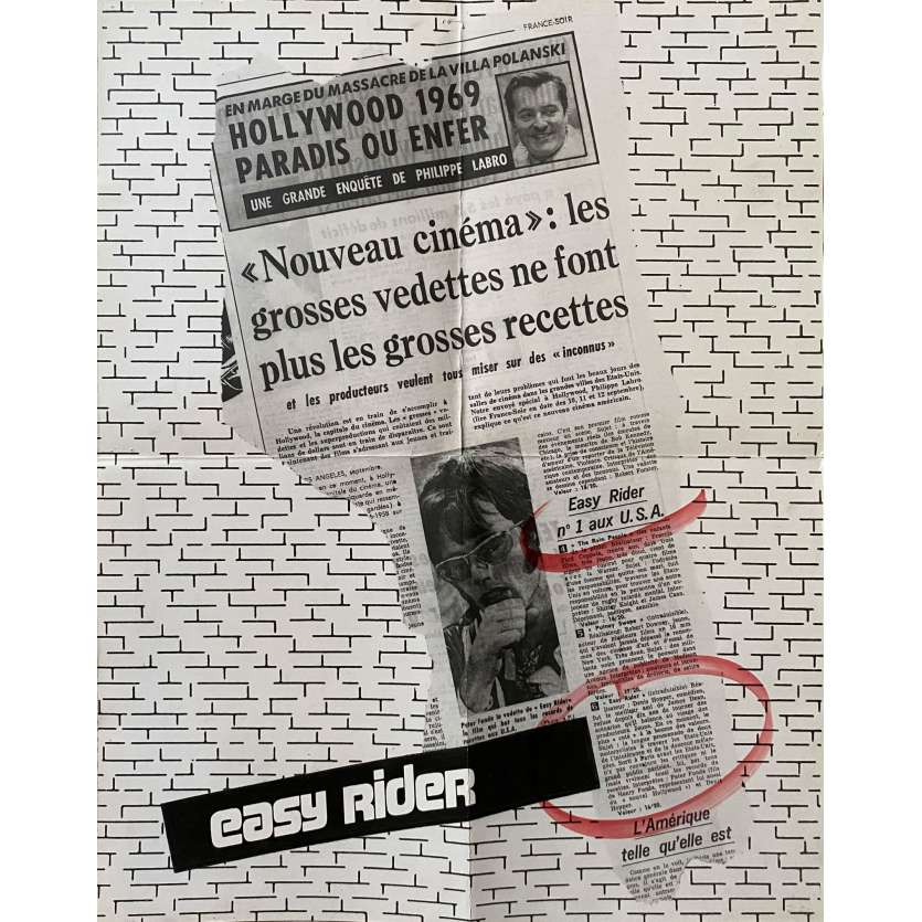 EASY RIDER Affiche de film Review - 40x60 cm. - 1969 - Peter Fonda, Dennis Hopper