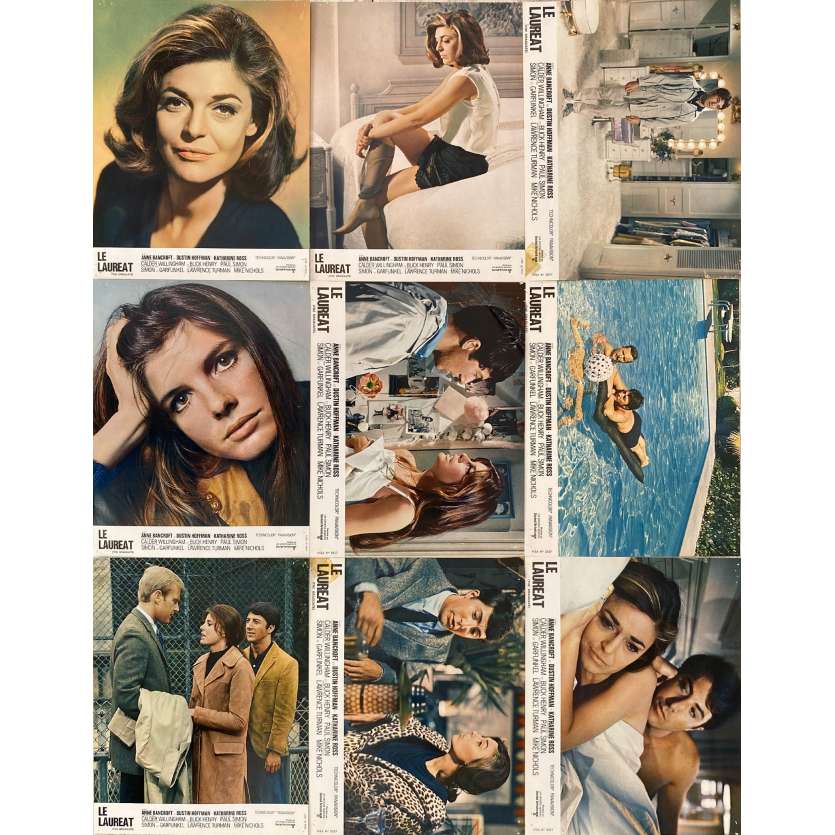 THE GRADUATE Original Lobby Cards x9 - Set B - 9x12 in. - 1967 - Mike Nichols, Dustin Hoffman