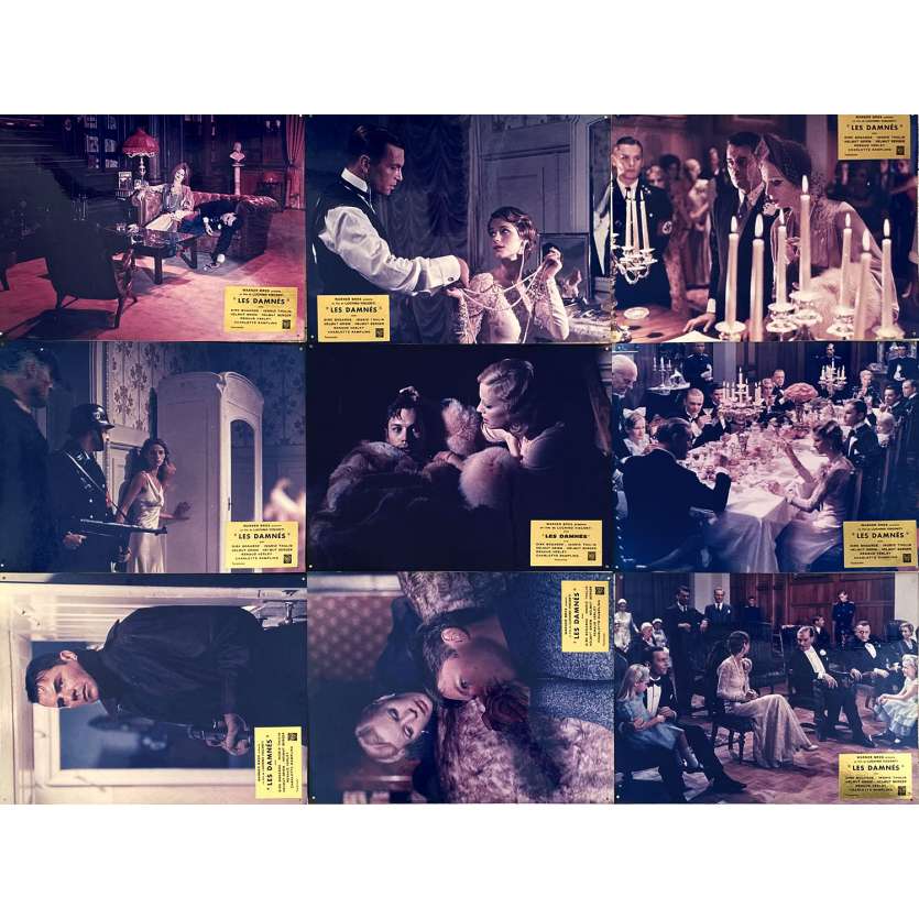 THE DAMNED Original Lobby Cards x9 - 12x15 in. - 1969 - Luchino Visconti, Dirk Bogarde