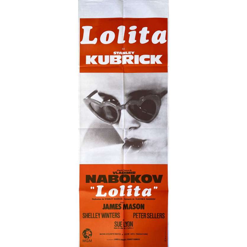 LOLITA Original Movie Poster- 23x63 in. - R1980 - Stanley Kubrick, James Mason