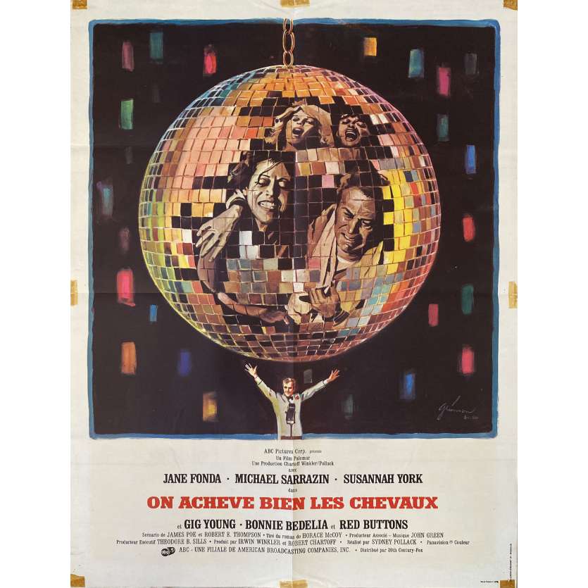 Affiche de cinéma française de ON ACHEVE BIEN LES CHEVAUX 60x80 cm.