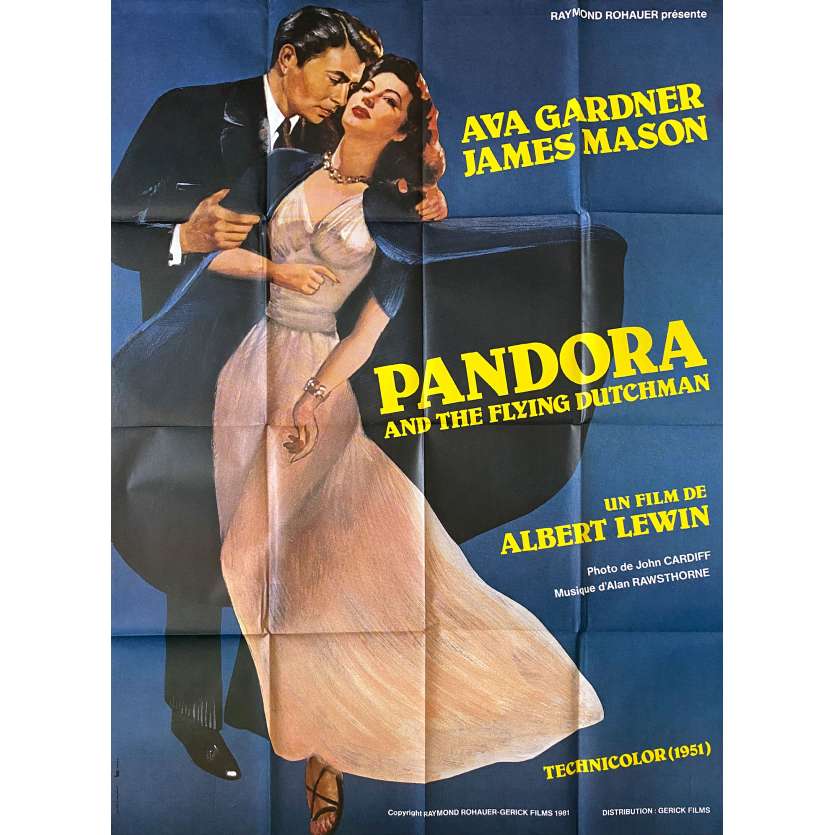 PANDORA Original Movie Poster- 47x63 in. - R1980 - Albert Lewinn, Ava Gardner