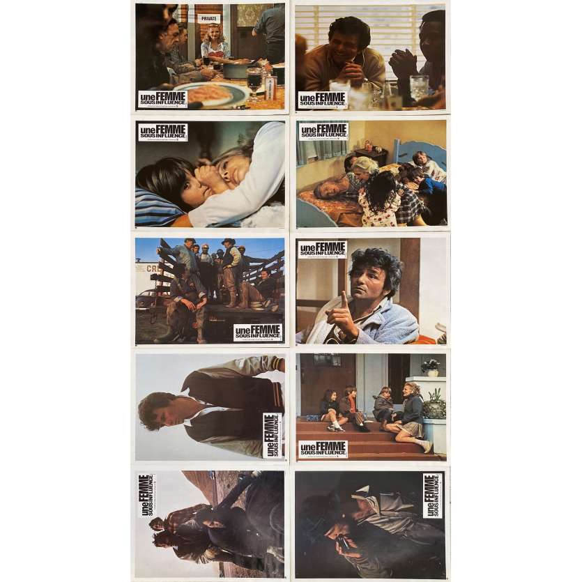 UNE FEMME SOUS INFLUENCE Photos de film x10 - 21x30 cm. - 1974 - Gena Rowlands, John Cassavetes
