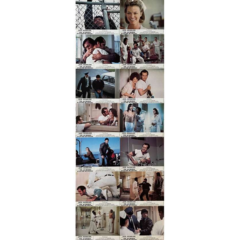 ONE FLEW OVER THE CUCKOO'S NEST Original Lobby Cards x14 - 9x12 in. - 1975 - Milos Forman, Jack Nicholson