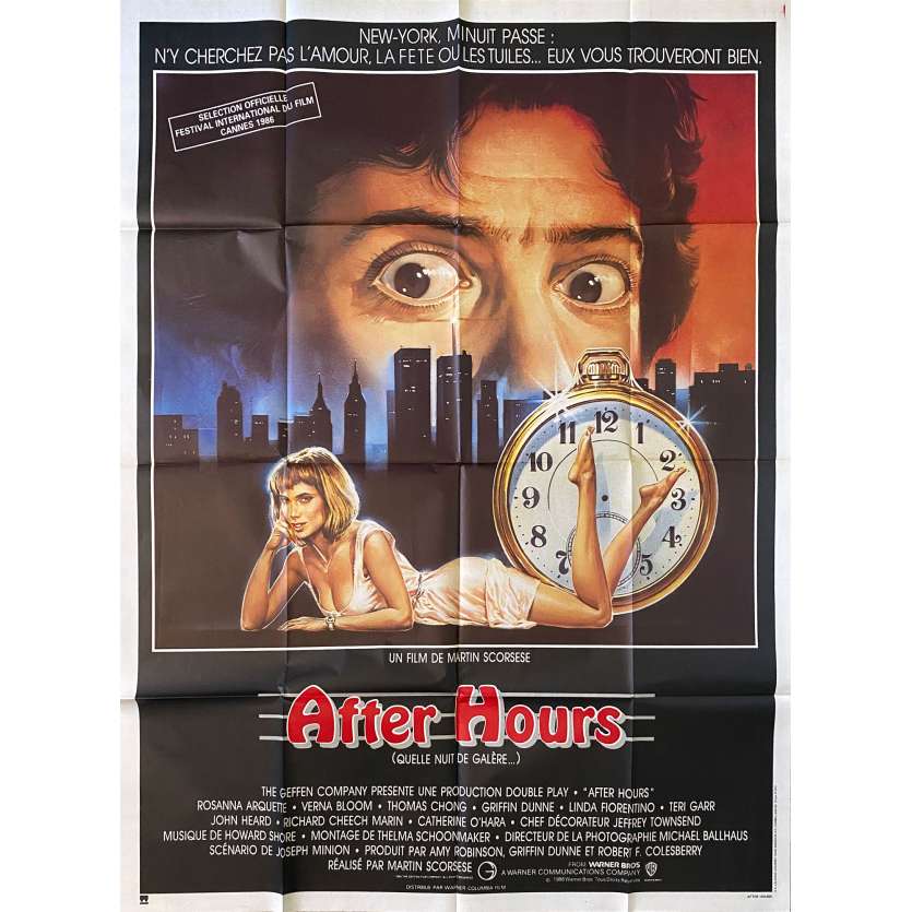 AFTER HOURS Original Movie Poster- 47x63 in. - 1985 - Martin Scorsese, Griffin Dunne