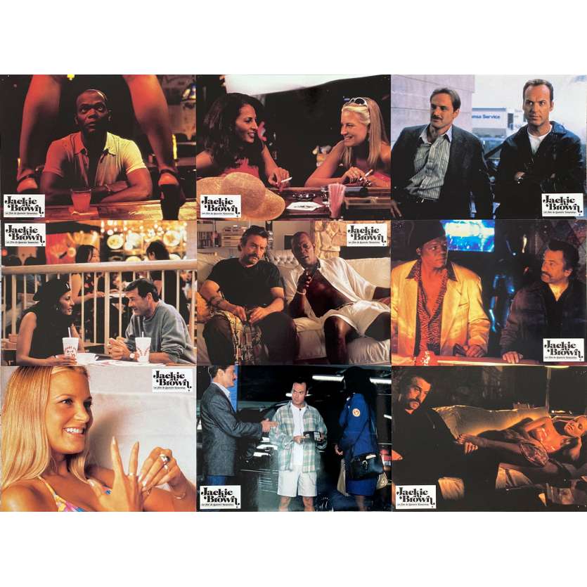 JACKIE BROWN Original Lobby Cards x9 - 9x12 in. - 1997 - Quentin Tarantino, Pam Grier