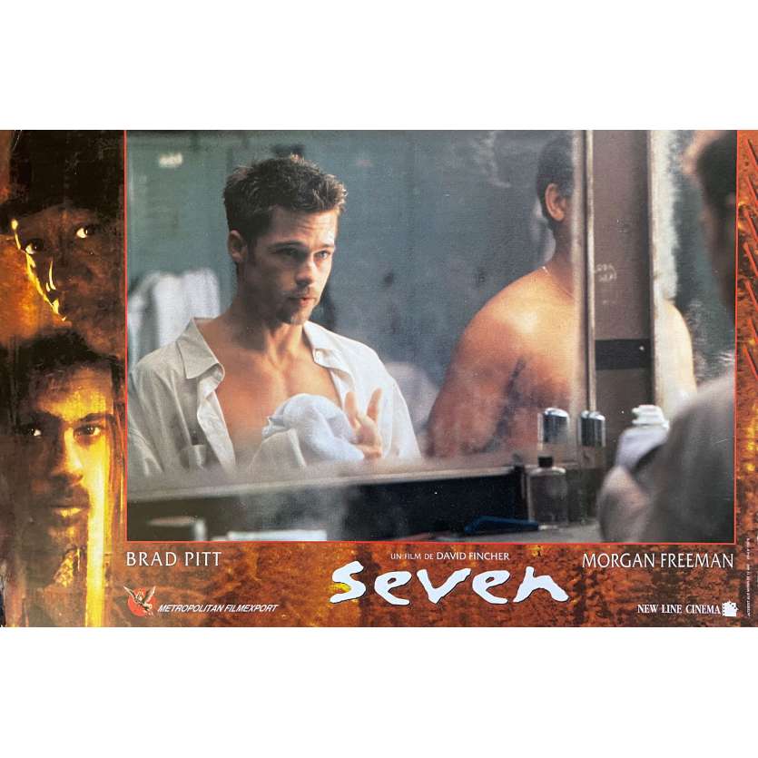 SEVEN Original Lobby Card N01 - 10x12 in. - 1995 - David Fincher, Brad Pitt