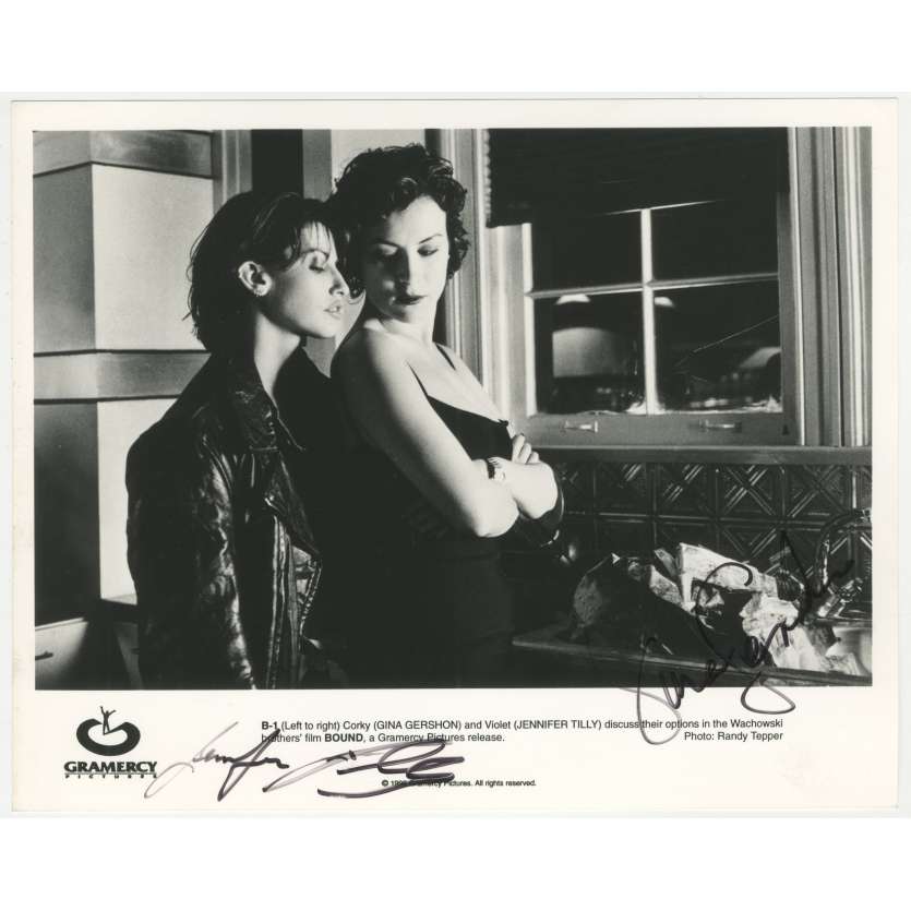 BOUND Original Signed Photo- 8x10 in. - 1996 - Wachowski Bros, Gina Gershon