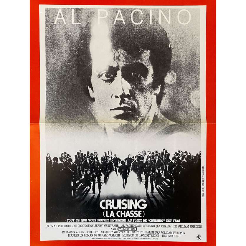 CRUISING LA CHASSE Synopsis- 21x30 cm. - 1980 - Al Pacino, William Friedkin