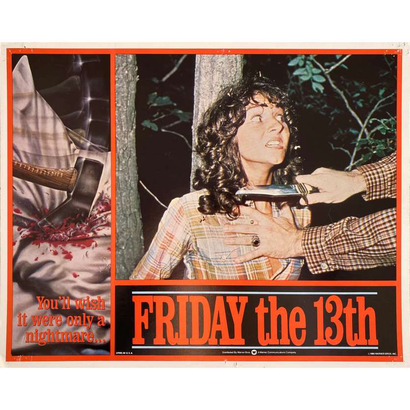 Friday THE 13TH Original Lobby Card Intl - 1 - 11x14 in. - 1980 - Sean S. Cunningham, Kevin Bacon