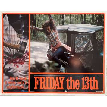 Friday THE 13TH Original Lobby Card Intl - 6 - 11x14 in. - 1980 - Sean S. Cunningham, Kevin Bacon