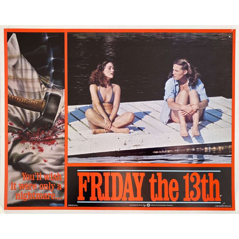Friday THE 13TH Original Lobby Card Intl - 8 - 11x14 in. - 1980 - Sean S. Cunningham, Kevin Bacon