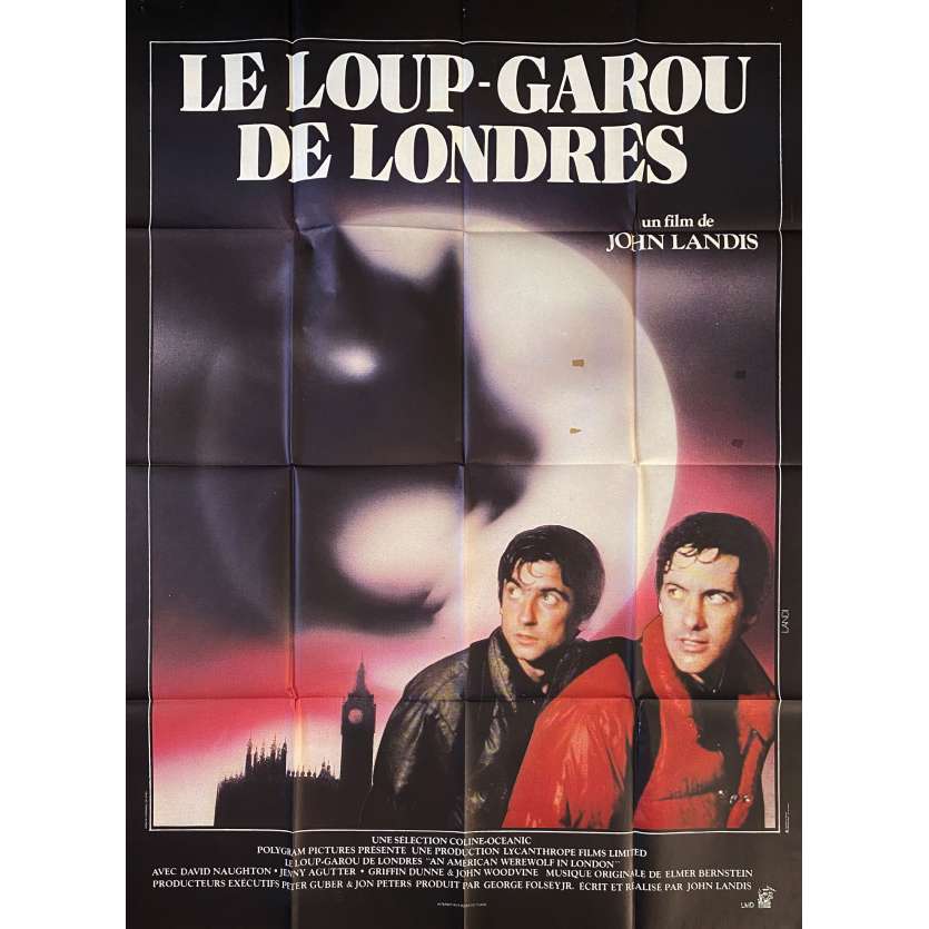 AMERICAN WEREWOLF IN LONDON French 1P Movie Poster '81 John Landis