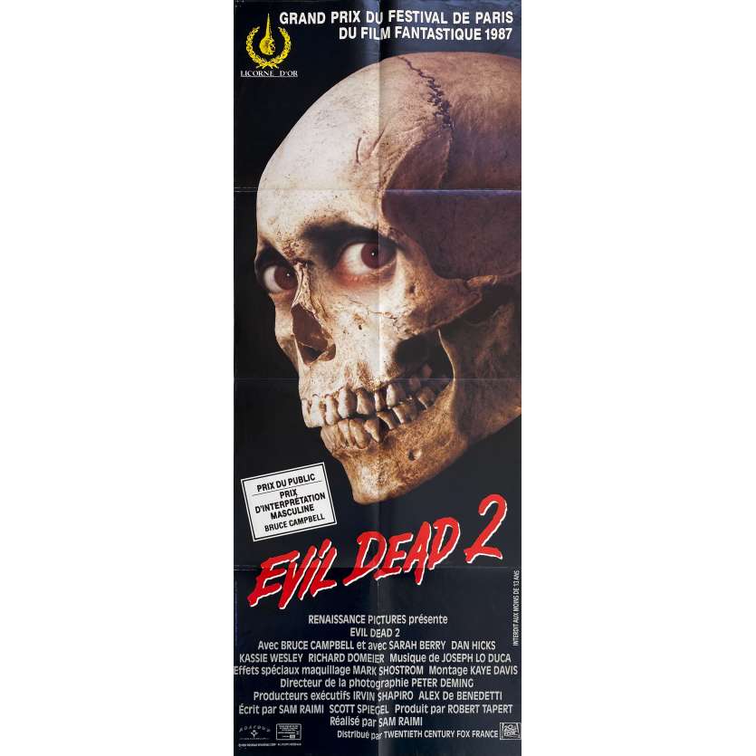 EVIL DEAD 2 Original Movie Poster- 23x63 in. - 1987 - Sam Raimi, Bruce Campbell