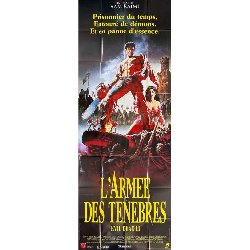 EVIL DEAD 3 L'ARMEE DES TENEBRES Affiche de film 2 panneaux - 120x320 cm. - 1992 - Bruce Campbell, Sam Raimi