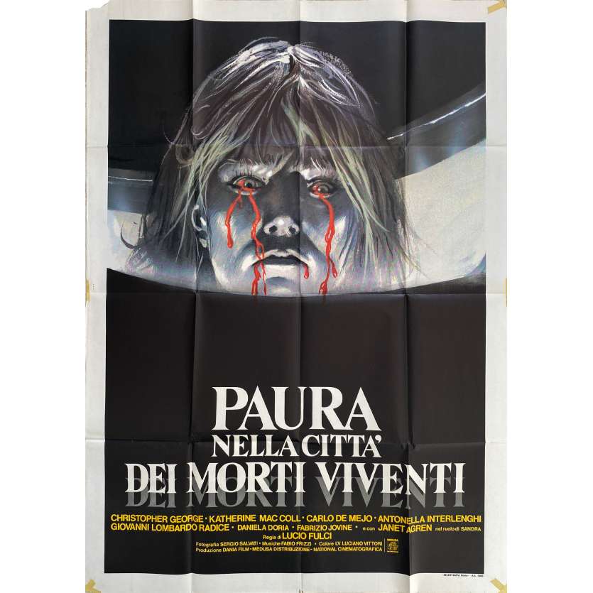 THE CITY OF THE LIVING DEAD Original Movie Poster- 39x55 in. - 1980 - Lucio Fulci, Catriona MacColl