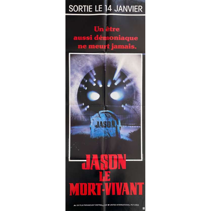 Friday THE 13TH PART VII JASON LIVES Original Movie Poster- 23x63 in. - 1986 - Tom McLoughlin, Tom Mathews