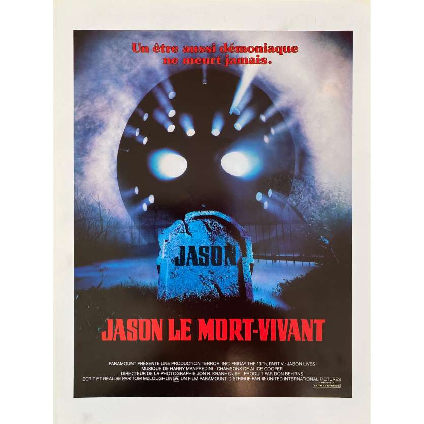 JASON LE MORT-VIVANT Synopsis- 21x30 cm. - 1986 - Tom Mathews, Tom McLoughlin