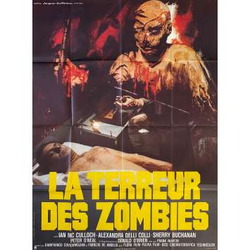 LA TERREUR DES ZOMBIES Affiche de film- 120x160 cm. - 1980 - Ian McCulloch, Marino Girolami