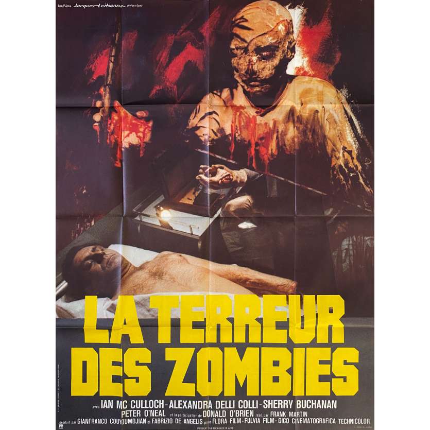 LA TERREUR DES ZOMBIES Affiche de film- 120x160 cm. - 1980 - Ian McCulloch, Marino Girolami