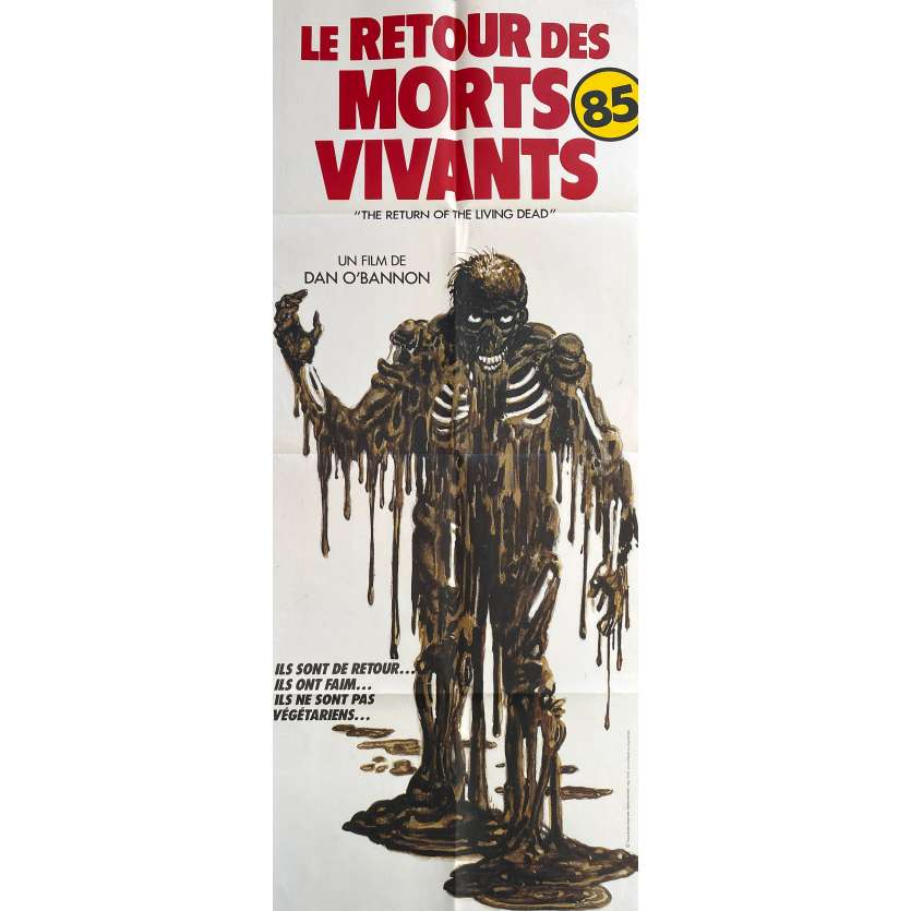 LE RETOUR DES MORTS VIVANTS Affiche de film- 60x160 cm. - 1985 - Clu Gulager, Dan O'Bannon