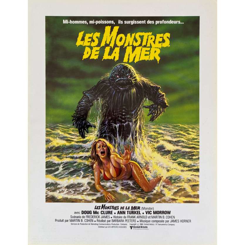 HUMANOIDS FROM THE DEEP Original Herald- 9x12 in. - 1980 - Barbara Peeters, Doug McClure