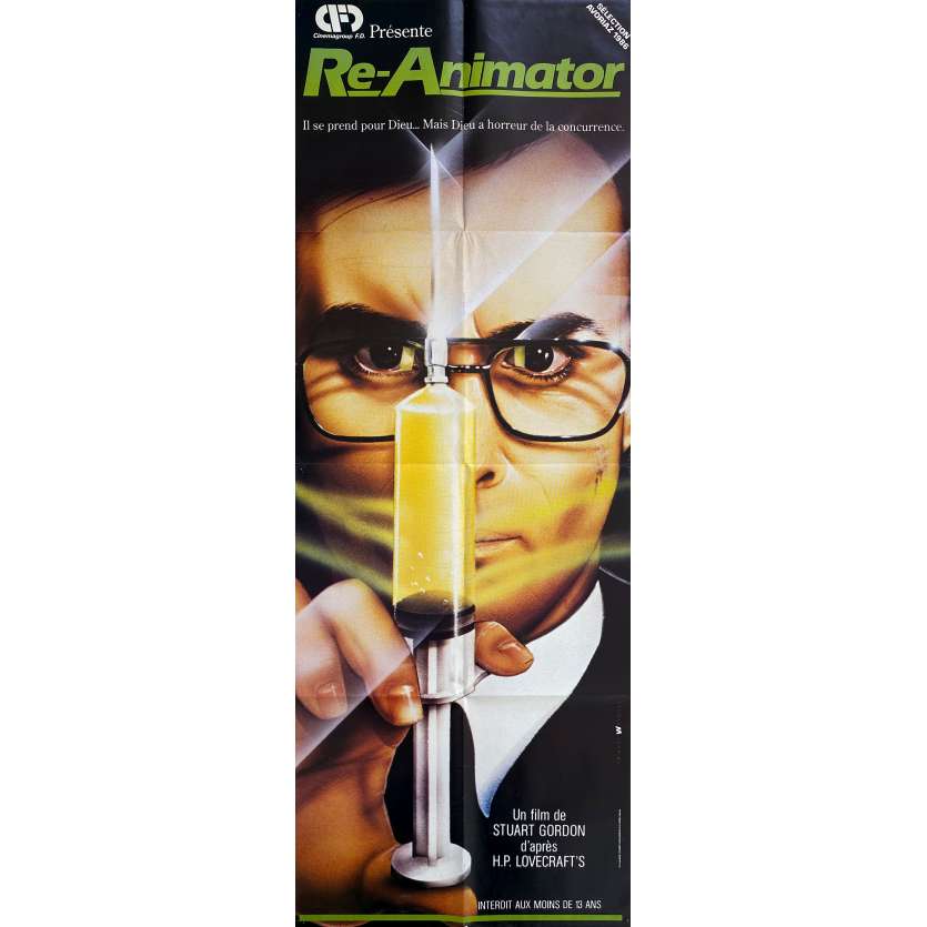 RE-ANIMATOR Original Movie Poster- 23x63 in. - 1985 - Stuart Gordon, Jeffrey Combs