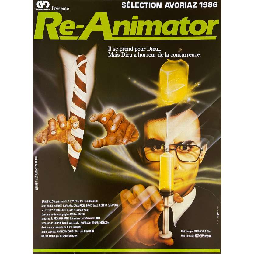RE-ANIMATOR Original Herald- 9x12 in. - 1985 - Stuart Gordon, Jeffrey Combs