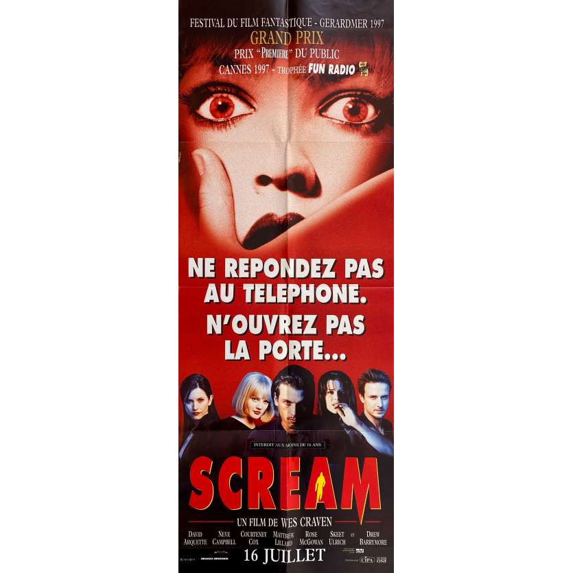 SCREAM Affiche de film- 60x160 cm. - 1996 - Neve Campbell, Wes Craven