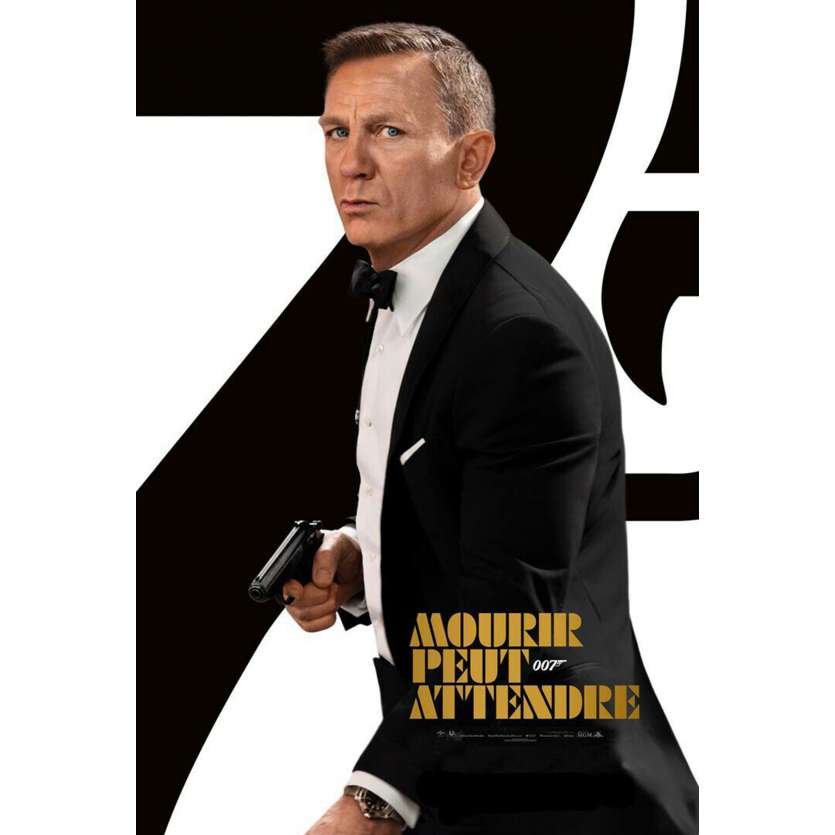 NO TIME TO DIE French Movie Poster 15"x21" - 2021 - James Bond, Daniel Craig