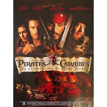 PIRATES OF THE CARIBBEAN Original Movie Poster- 15x21 in. - 2003 - Gore Verbinski, Johnny Depp