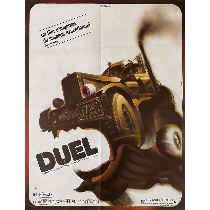DUEL Affiche de film- 40x54 cm. - 1971 - Dennis Weaver, Steven Spielberg