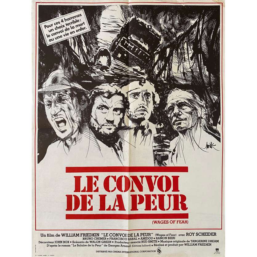 SORCERER LE CONVOI DE LA PEUR Affiche de film- 40x54 cm. - 1977 - Roy Sheider, William Friedkin