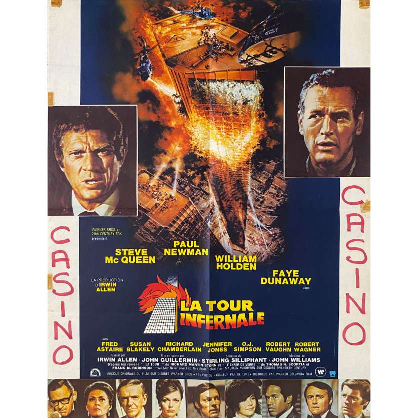 THE TOWERING INFERNO Original Movie Poster- 23x32 in. - 1974 - John Guillermin, Steve McQueen