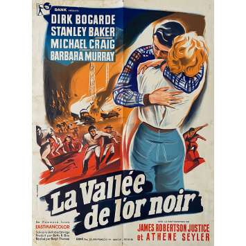 LA VALLEE DE L'OR NOIR Affiche de film- 60x80 cm. - 1957 - Dirk Bogarde, Ralph Thomas