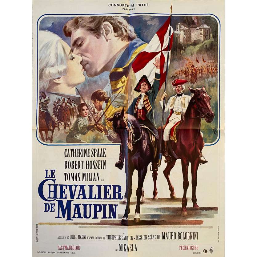 LE CHEVALIER DE MAUPIN Affiche de film- 60x80 cm. - 1966 - Catherine Spaak, Robert Hossein, Mauro Bolognini