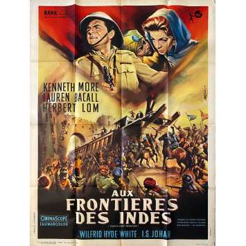AUX FRONTIERES DES INDES Affiche de film- 120x160 cm. - 1959 - Lauren Bacall, J. Lee Thompson