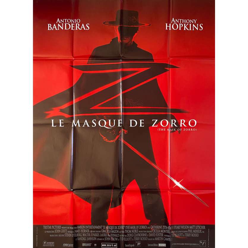 THE MASK OF ZORRO Original Movie Poster- 47x63 in. - 1998 - Martin Campbell, Antonio Banderas