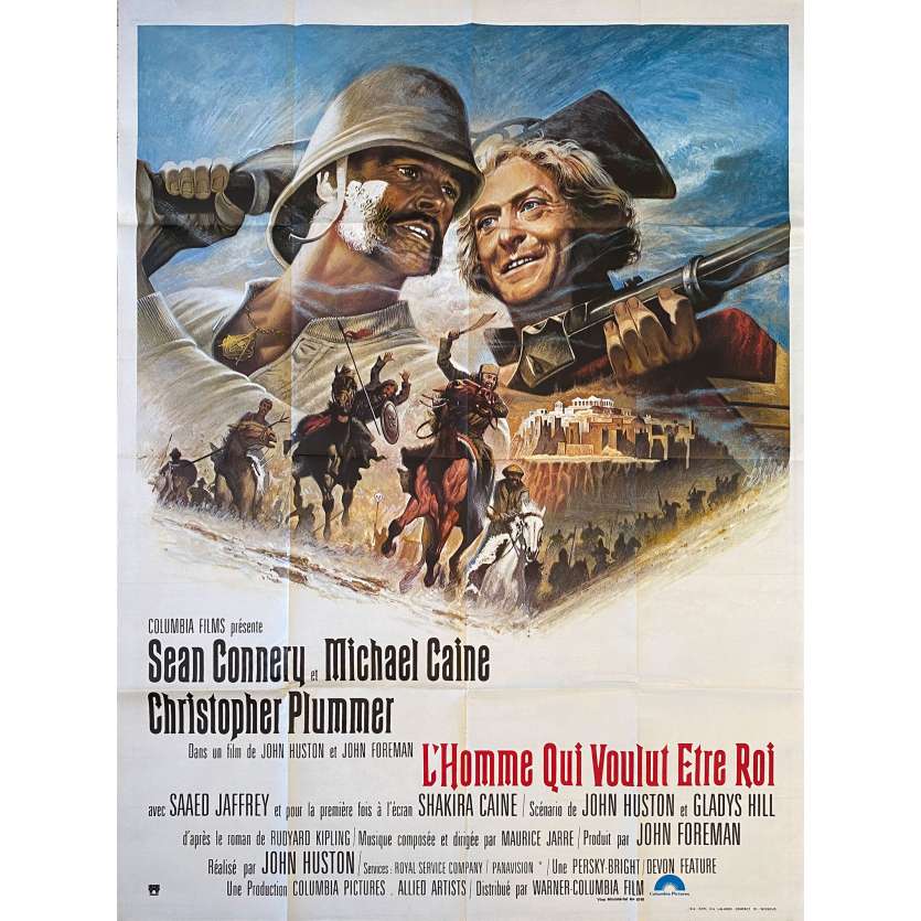 THE MAN WHO WOULD BE KING Original Movie Poster- 47x63 in. - 1975 - John Huston, Sean Connery
