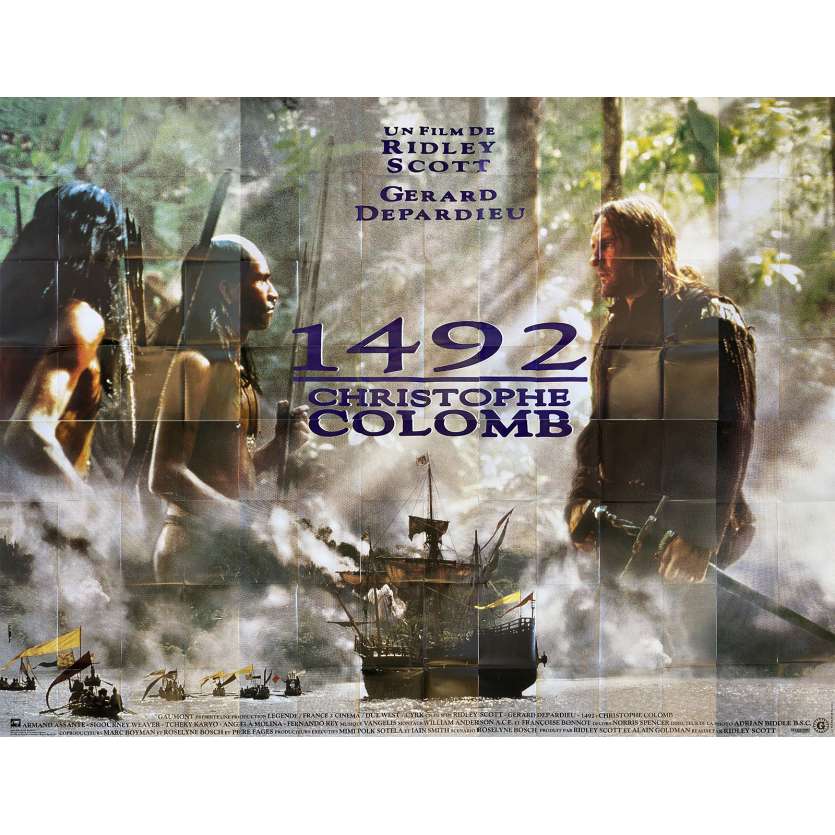 1492 CHRISTOPHE COLOMB Affiche de film- 400x300 cm. - 1992 - Gérard Depardieu, Ridley Scott