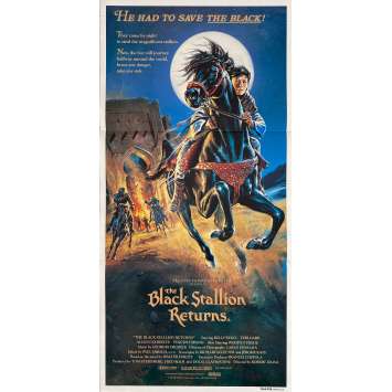 LE RETOUR DE L'ETALON NOIR Affiche de film- 33x78 cm. - 1983 - Kelly Reno, Robert Dalva