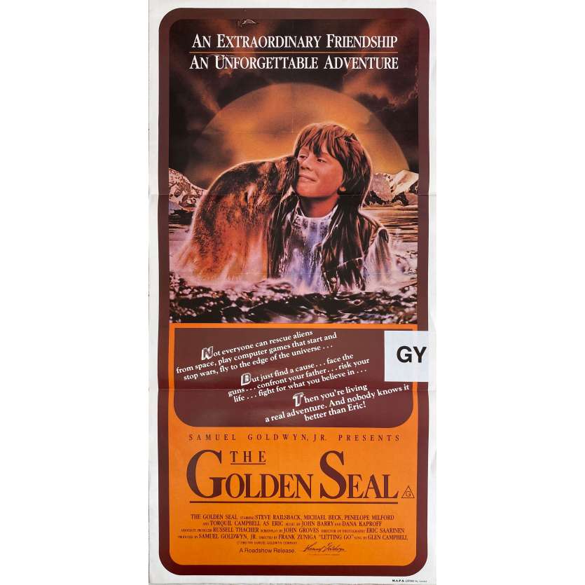 THE GOLDEN SEAL Affiche de film- 33x78 cm. - 1983 - Steve Railsback, Frank Zuniga