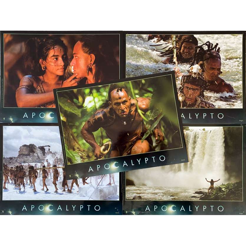 APOCALYPTO Original Lobby Cards x5 - 9x12 in. - 2006 - Mel Gibson, Gerardo Taracena