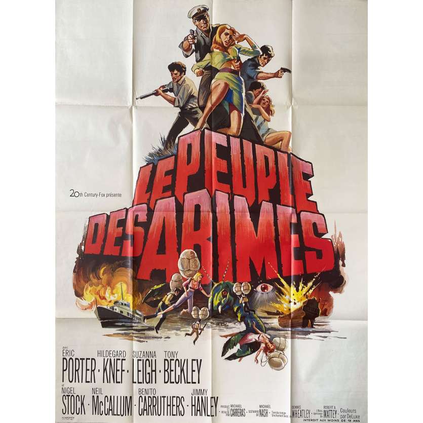 LE PEUPLE DES ABIMES Affiche de film 120x160- 1968 -Hammer Film Lost Continent