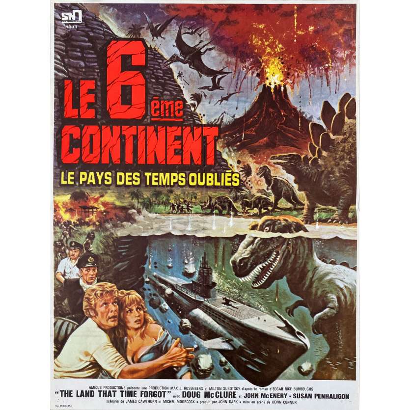 LE SIXIEME CONTINENT Affiche de film- 40x60 cm. - 1974 - Doug McClure, Kevin Connor