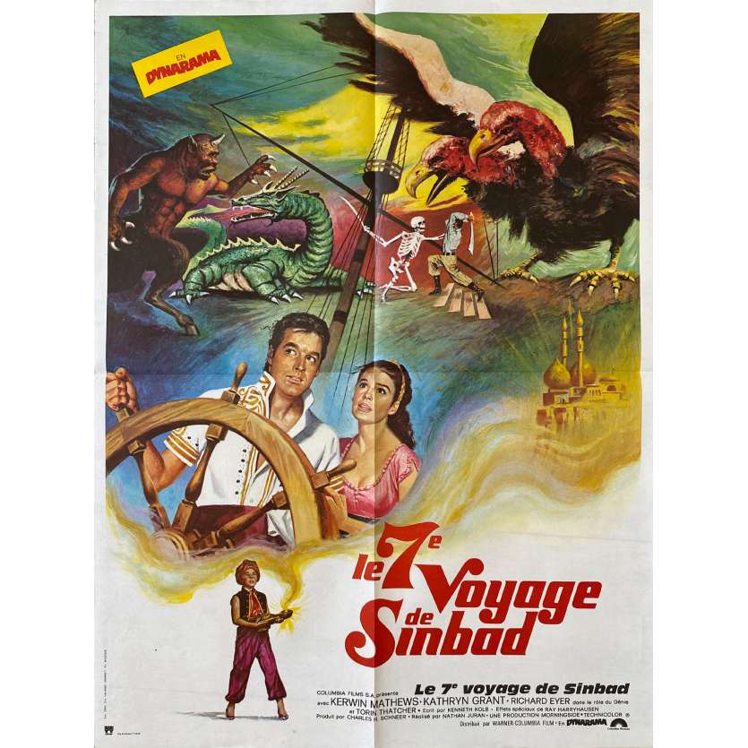 7th VOYAGE OF SINBAD Movie Poster23x32 in. French - 1975 - Ray Harryhausen, Kervin Mathews