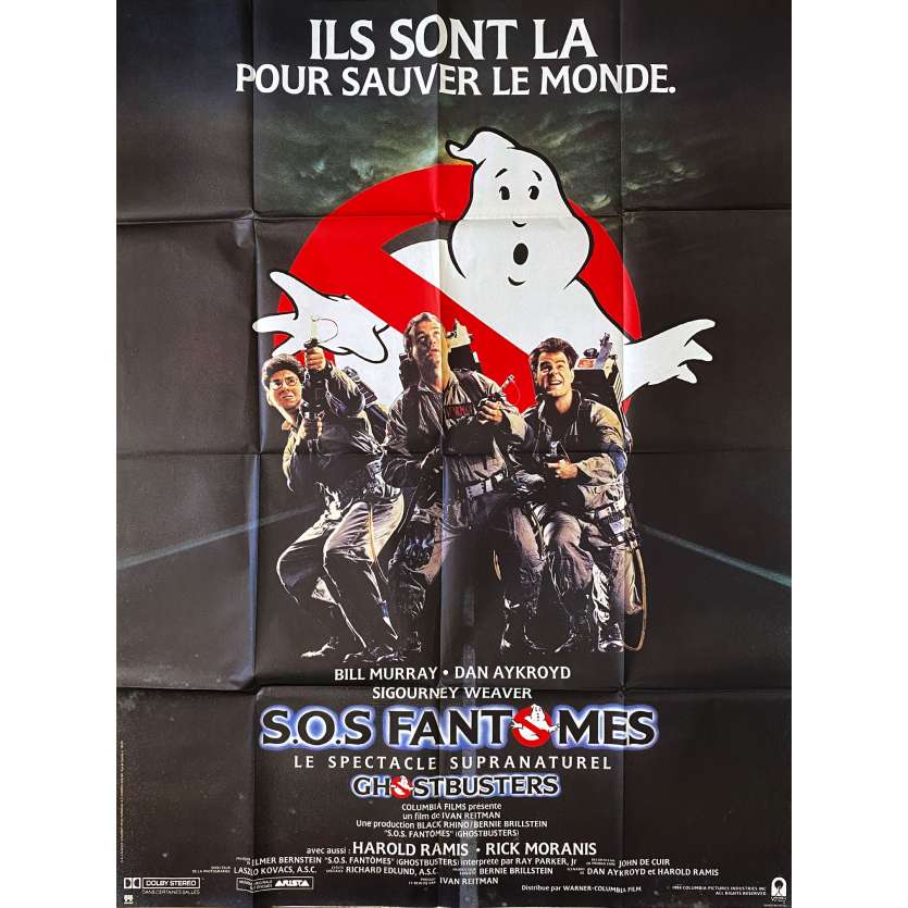 GHOSTBUSTERS Movie Poster 47x63 in.- 1984 -Ivan Reitman, Bill Murray, Dan Aykroyd