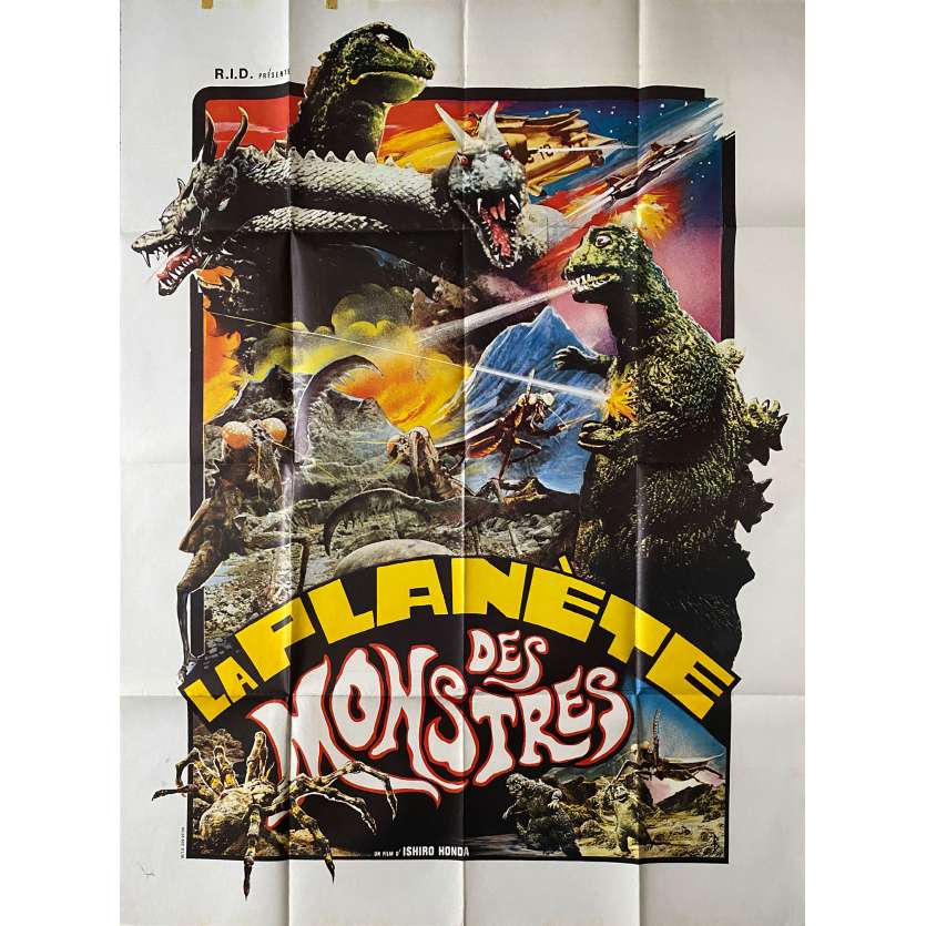 LA PLANETE DES MONSTRES Affiche de film 120x160 cm -1966 - Ishirô Honda, Godzilla
