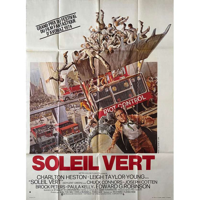 SOYLENT GREEN Original Movie Poster- 47x63 in. - 1973 - Richard Fleisher, Charlton Heston